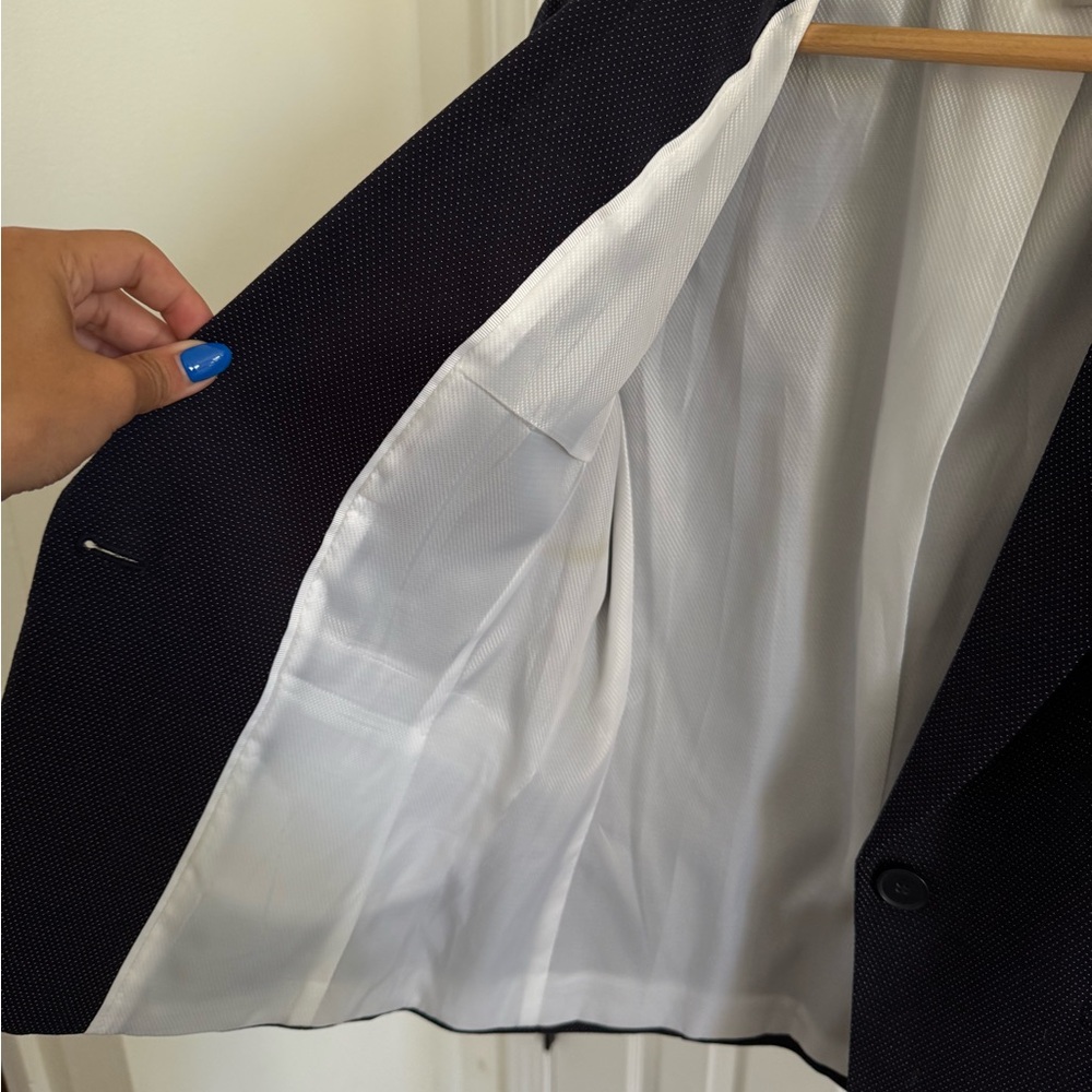 H&M Blue Blazer Suit Jacket - Picture 2 of 6